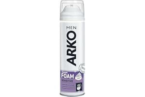 TSF Arko Shaving Foam Sensitive for Men – 6.7 oz (200 ml) – Smooth & Comfortable Shave for Sensitive Skin