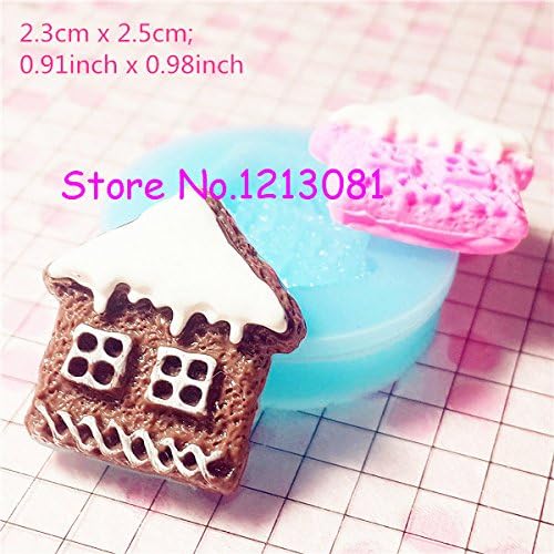 J004 Silicone Fimo Mould Mould Gingerbread House (23x25 mm)