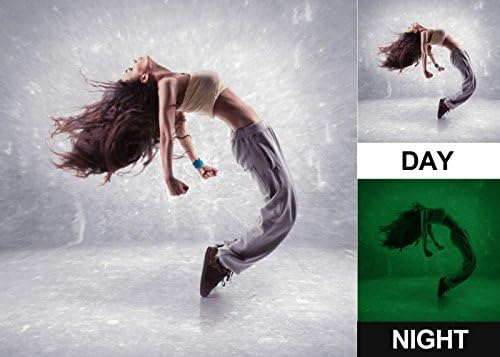 Photonic Wallart, Glow in the Dark, canvas wall art, Breakdance dancer, mural, category music, (60 cm x 60 cm) 23.62 x 23.62 inch