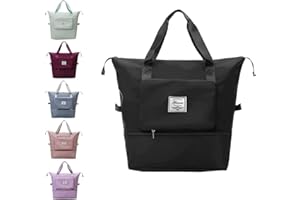 YAMEE Borsa da Viaggio Donna Uomo Regolabile Borsa Sportiva Leggera e Pieghevole Borsa Weekend Grande Borsa Tote Pieghevole Bagaglio Da Indossare Grande Capacità Resistente all'acqua