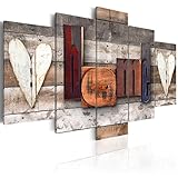 foto auf leinwand vintage FORMAT: ca. 200x100 cm (40x60 40x80 40x100 40x80 40x60) (BxH) - 5-teilig, Premium Vlies Leinwand, von Hand aufgezogen, fertig zum Aufhängen