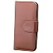 Produktbild iCues Apple iPhone SE / 5S / 5 |  Wallet Tasche Braun | [Display Schutzfolie Inklusive] Leder - Imitat Book Klapphülle Schutz Etui Handytasche zum aufklappen Flip Case Schutzhülle Booklet Hülle Wallet