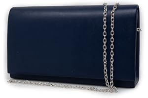 EMILA Clutch bag laminata a busta Pochette donna cerimonia borsa piccola a mano borsetta con tracolla catena da sera signora matrimonio comunioni primavera estate 2025 Ecopelle
