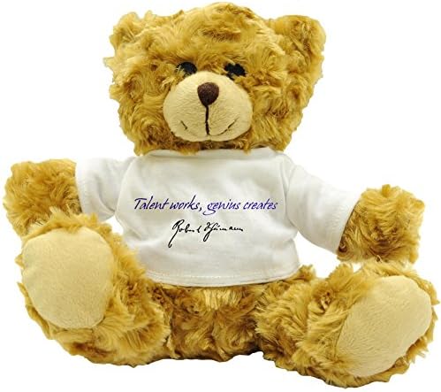 Talent works, genius - Robert Schumann - Plush Teddy Bear