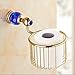 Produktbild Die neuen Bad-Accessoires,Sucastle Voll Kupfer europäischen Papier Handtuch Korb Crystal gold Papier Handtuch Korb WC Fach Gewebe Box Bad Hand Hygiene Papierkarton 7034,A Antike europäischen Stil