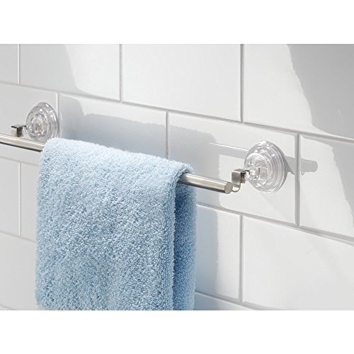 InterDesign 42120EU Power Lock Reo Handtuchstange mit Saugnäpfen, edelstahl Poliert - 2