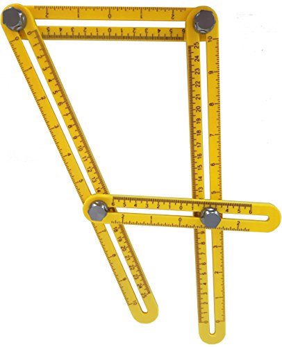 Form- und Winkelschablone, vielseitiges Allround-Werkzeug für den Heimwerker | Hohe Qualität, robust durch Metall-Stellschrauben