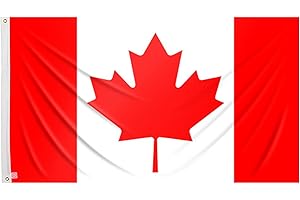 REGALOS ESTRELLA AZUL Drapeau canadien renforcé de 90 x 150 cm, avec deux œillets en métal, drapeau Canada