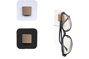 DDKY 2 Stück Brillenaufbewahrung, Kurzer Sonnenbrillen Organizer Wandmontage, Brillenständer/Brillenhalter Zum Aufhängen Der Brille, Sonnenbrillen Aufbewahrung,Brillenständer（Schwarz Und Weiß）