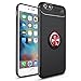 Produktbild WindCase iPhone 6s Hülle, 360 Grad drehbarer Ring Halter Ständer [Kompatibel mit Magnetic Car Mount] Stoßfest Armor Case Schutzhülle für iPhone 6 / 6s 4.7" Schwarz Rot