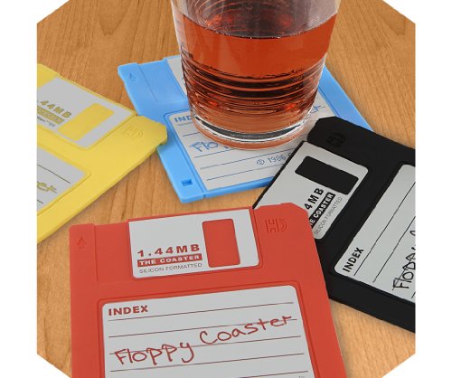 GreatGadgets 1889-2 Untersetzer „1.44 MB Floppy Diskette“ (4-farbig sortiert) - 8