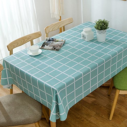 Alicemall Manteles Mesa Rectangular Vintage Decoracion Mantel Antimanchas para Tabla de Cena de Familia Picnic Al Aire Libre Tienda De Café Restaurante del Hotel 140X220CM de Algodón y Lino (PVC6)
