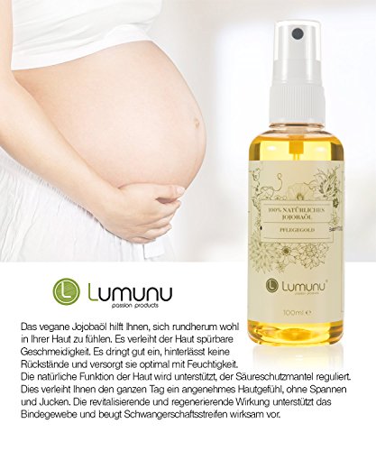 Deluxe reines Jojobaöl (100ml) Lumunu Pflegegold, 100% natürliches Jojobaöl - 5