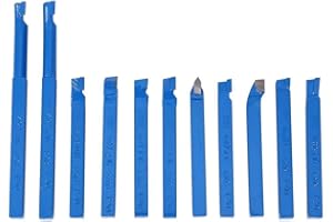 FICTORY Metal Lathe Tools -11pcs 8 * 8mm Slanted Carbide Lathe Welding Tools Milling Screw Cutting Tool Set