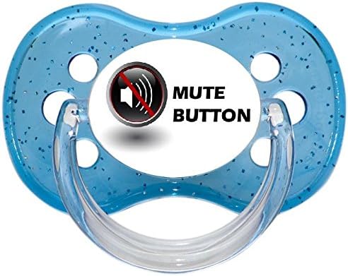 UNIQUE DESIGNER DUMMY SOOTHER PACIFIER - MUTE BUTTON BLACK
