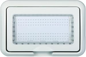 Ixtrima Placca con coperchio e Supporto da esterno Ip55 4 posti (idrobox) compatibile con Bticino Living Light, supporto stagno 4P COLORE Grigio