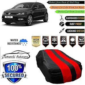 Tamanchi Autocare Water Resistant All Weather Proof car Body Cover for Volkswagen Polo GT TSI (Red Black)