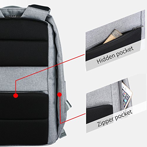 Hanke Rucksack Gesch  ft Schulrucksack Diebstahlschutz Laptop Smart-Rucksack mit USB Ladeport
