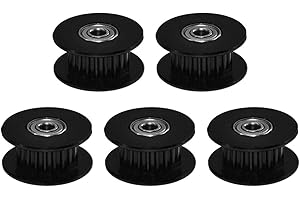 5-Stück iMetrx GT2 Pulley Zahnriemenscheibe Breite 10mm Teeth 20 (Innere Bohrung 5mm) für 3D Drucker Zahnriemenscheibe Black