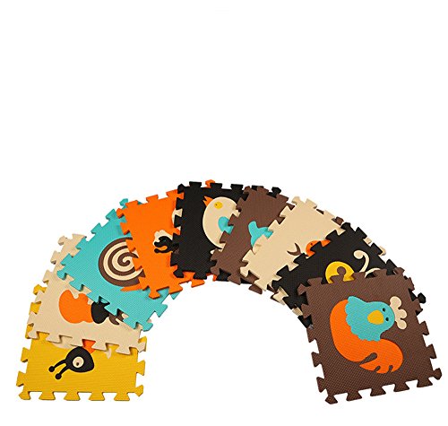 KAIXIN Puzzlematte Spielmatte Spielteppich Schaumstoff Puzzle Kinderteppich25 Stück 120cm * 120cm * 1.2cm - 6