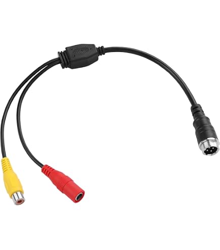 Cavo Adattatore 4 Pin Aviazione A DC RCA Maschio/femmina Per Telecamera CCTV, 1.64ft, Nuovo