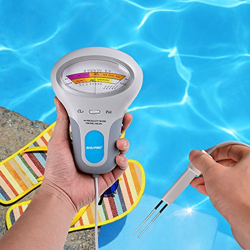 Chlor Tester , risepro® pH und CL2 Chlor Level Tester Pool Wasser Spa Wasser Qualität Analyse pc-102 - 8