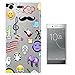 Produktbild c01375 - Emoji Stickers Elephant Music Cloud Skull Cactus Guitar Moustache Design Sony Xperia XZ Premium 5.46" Fashion Trend Silikon Hülle Schutzhülle Schutzcase Gel Rubber Silicone Hülle