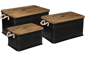 ATMOSPHERA CREATEUR D'INTERIEUR Set di 3 bauli "Cuba" L45 54 60cm