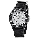 Regent Jungen Analog Quarz Uhr mit Stoff Armband 12400253