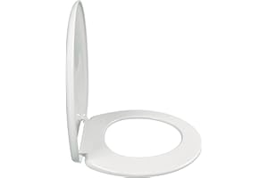 JACOB DELAFON Asiento de WC para modelos Huno/Atila/Mideo/Brive+ Asiento polipropileno con tapa y bisagras metálicas Color blanco E4357G-00