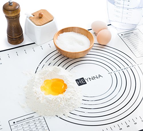 HEYNNA Premium Silikon Backmatte / Rutschfeste Backunterlage 60x40cm – Koch und Back Silikonmatte, Backofenfest, 100% BPA frei - 2