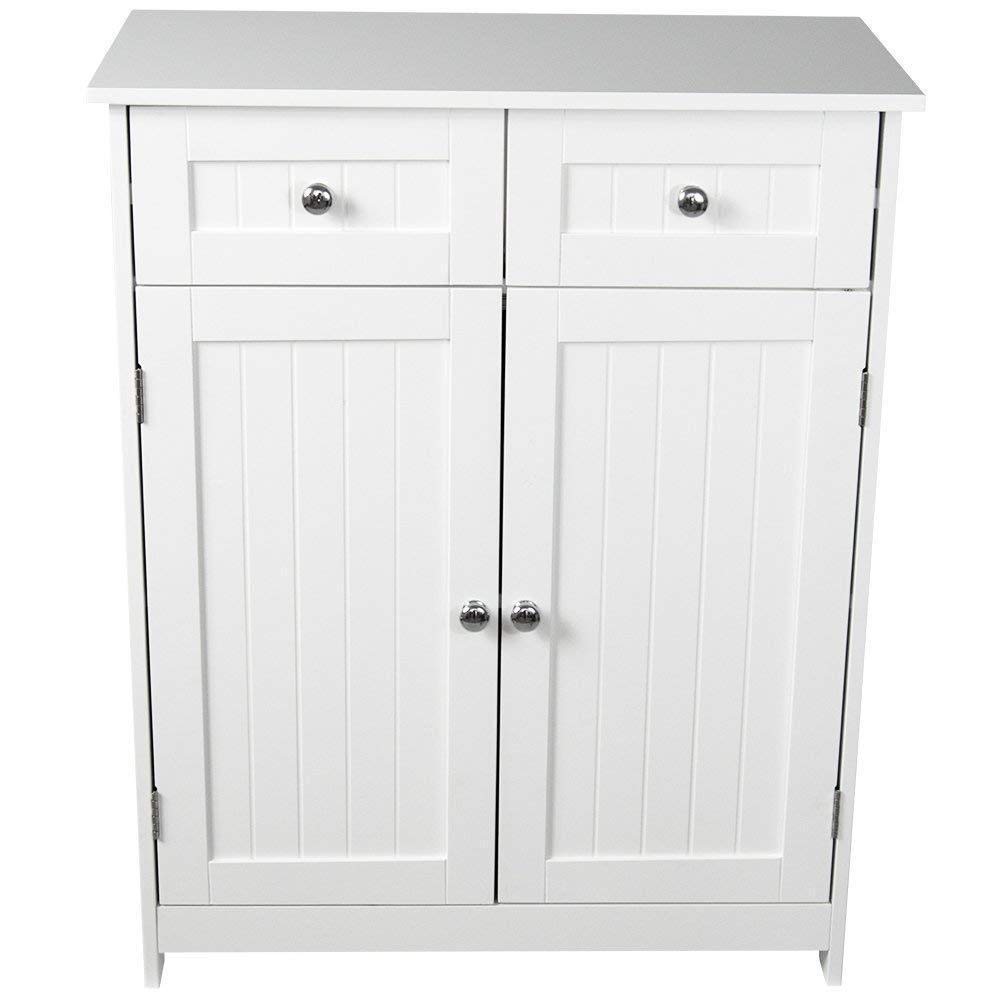 Generic-Oard-FloorTorage-Cupbo-Armoire-de-Salle-de-Bain-2-tiroirs-Meuble-de-Rangement-2-Portes-Plancher-2-tiroirs