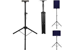 awagas Boxenstativ aus Stahl Belastbar bis 50kg Lautsprecher ständer 105-180cm Verstellbarer Boxenständer Stabiler breiter Dreibein Universal Pro Boxenständer Dartstativ oder Fotostativ verwendbar