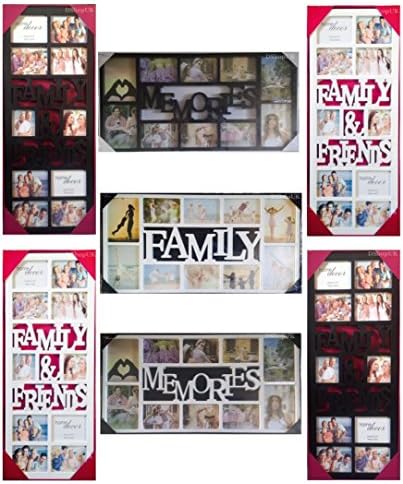 APERTURE MULTI COLOUR MULTI SIZE PHOTO PICTURE FRAME WALL HANG FAMILY MEMORY NEW (Memories, Black)