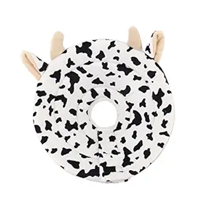 Meri SHOPP Dog Cat Elizabethan Collar E-Collar Medical Wound Cone Collar S Black and White Cow