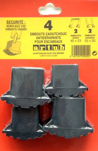 Artub 000900 Jeu de 4 embouts caoutchouc