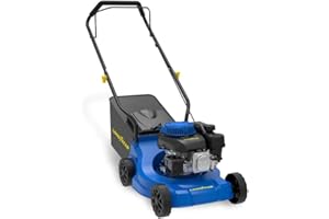 Goodyear - Cortacésped a Gasolina 132cc OHV 4T, 3.35HP, Ancho Corte 39cm, Altura Ajustable 30-66mm, Bolsa 35L, Chasis Plástico, Arranque Manual, Ideal Jardines Medianos