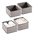 Produktbild mDesign 4er-Set Baby Organizer – Aufbewahrungsbox für Windeln, Feuchttücher etc. – ideal für Spielzeug Aufbewahrung – grau