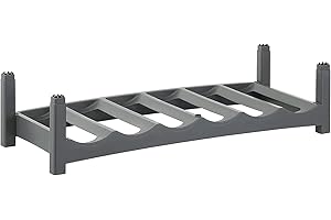 Rotho Vario Porte-bouteilles pouvant contenir jusqu'à 6 bouteilles, Plastique (PP) sans BPA, anthracite, (60.0 x 22.0 x 14.0 cm)