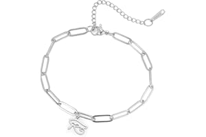 unift Œil d'Horus Bracelets de cheville en Acier Inoxydable Chic Simple Antique Symbole Oeil d'Horus Bracelet Agrafes Bracelet de cheville Amulette de Protection Bijoux