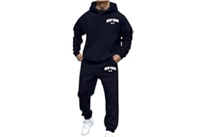 Générique Survêtement Homme Ensemble 2 Pièces Sweats À Capuche et Pantalon de Sport Manches Longues Sportswear Survetement Hiver Casual Elegante Streetwear Tenue de Sport pour Gym Training Jogging​