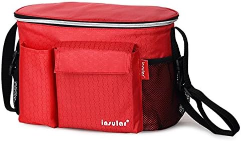 3-in-1 Baby Pram Pushchair Stroller Buggy Organiser/Diaper Bag Changing Bag Mummy Nappy Bag/Insulated Warmer Bag,Universal Fit-6 Pockets