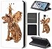 Price comparison product image CoverFix Premium Flip Cover Case for SAMSUNG Galaxy J3 2017 / J3 2017 DUOS made of Faux Leather with Motif 1082 Hund Dog Crazy Braun