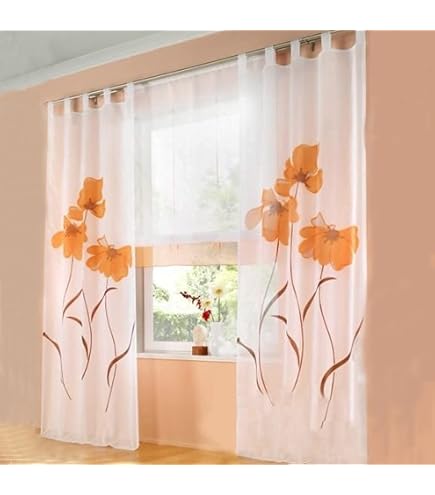 Tende ABAKUHAUS Astratte In Microfibra – Set 2 Pannelli Blu Petrolio 150x245 Cm, Effetto Sfumato Floreale