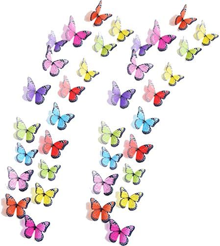 36 Pieces 3D Butterfly Stickers Vivid Design DIY House Wall Decoration Windows Decor Baby Nursery Art Decals Wall Stickers By Lisdripe (104)