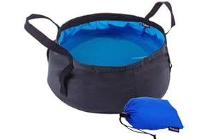 MEET-SHOP Bassin Pliant,Seau Pliable 8.5L Multifonctionnel Portatif Léger et étanche Bassine Pliable avec Sac de Rangement pour Camping Voyage Pique-Nique Pêche Randonnée Plage