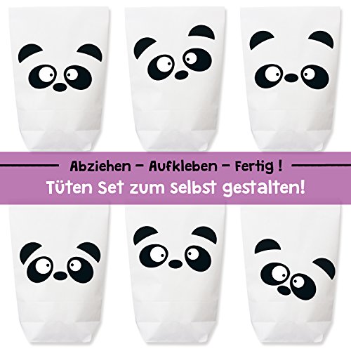 Geschenktüte Pandabär Set – Kindergeburtstag – Mitgebsel – Gastgeschenk – Papiertütchen für Party und Geburtstag -TOP QUALITÄT aus Deutschland - 3