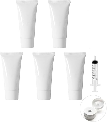 50 Tubes Vides Rechargeables 10 Ml - Avec Bouchon à Vis, Pour Dentifrice, Crèmes Et Produits De Voyage