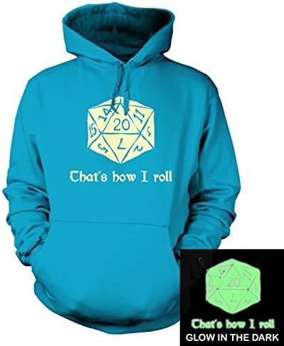 That's How I Roll (glow In The Dark) Hoodie - Sapphire Blue Large (44" Chest)