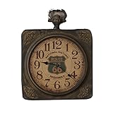 Your Heart 's Delight Route 66 Vintage Wanduhr, braun